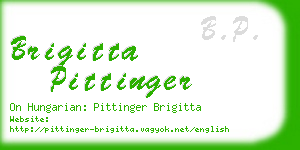 brigitta pittinger business card